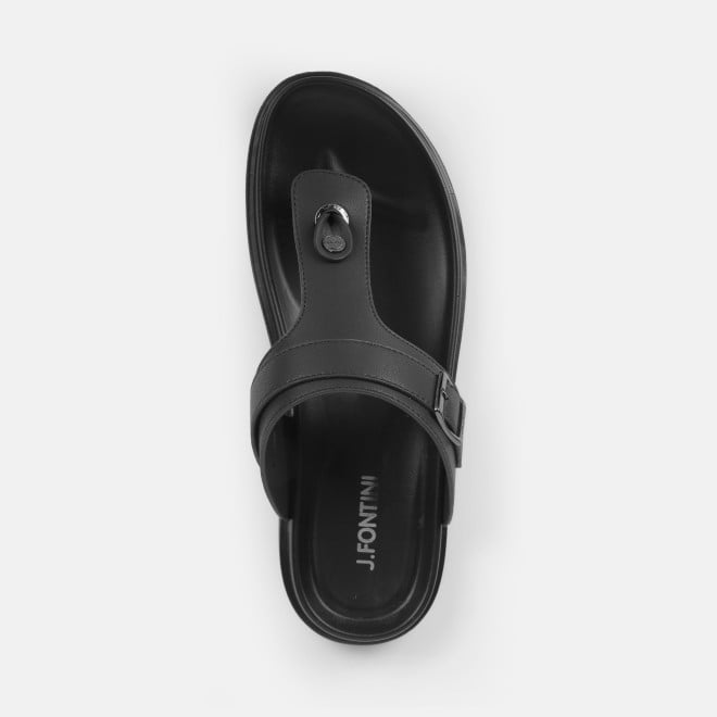J.Fontini Men Black Casual Slippers (SKU: 60-69-11-39)