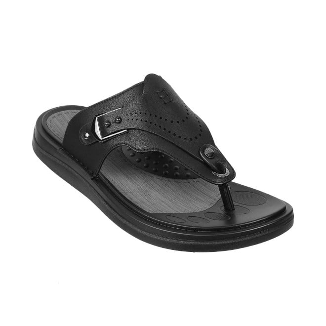 J.Fontini Men Black Casual Slippers (SKU: 60-70-11-40)