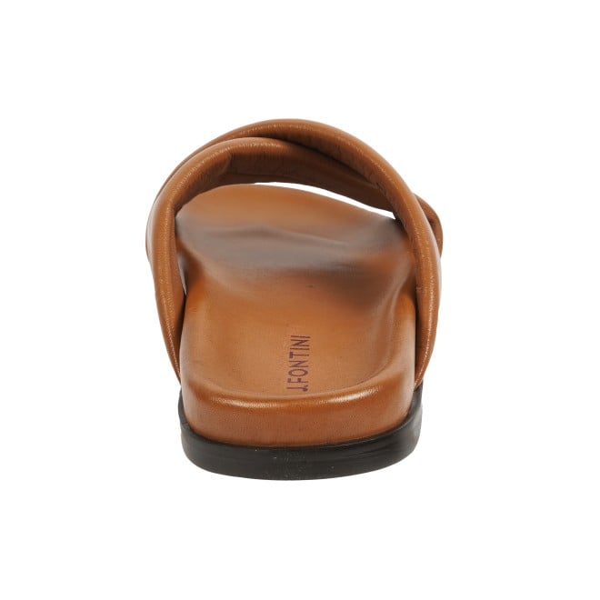 J.Fontini Men Tan Casual Slippers (SKU: 60-71-23-40)