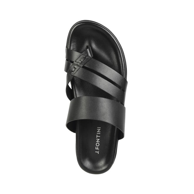 J.Fontini Men Black Casual Slippers (SKU: 60-73-11-43)