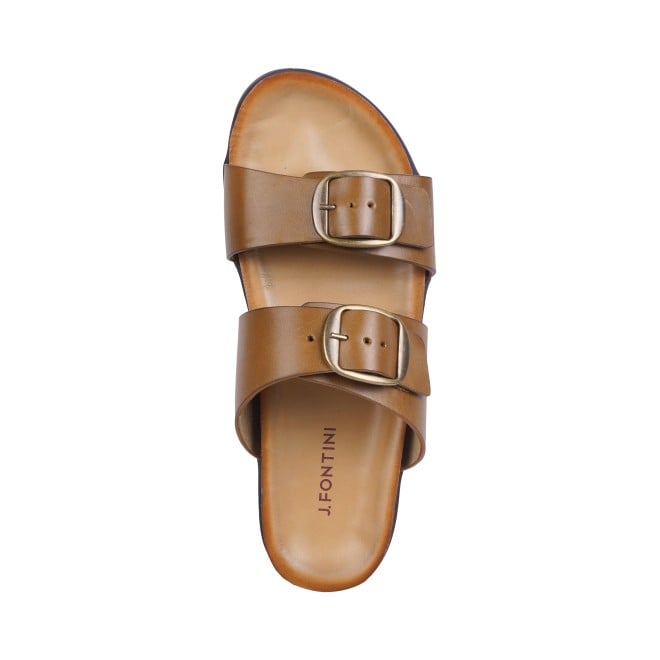 J.Fontini Men Tan Casual Slippers (SKU: 60-75-23-44)