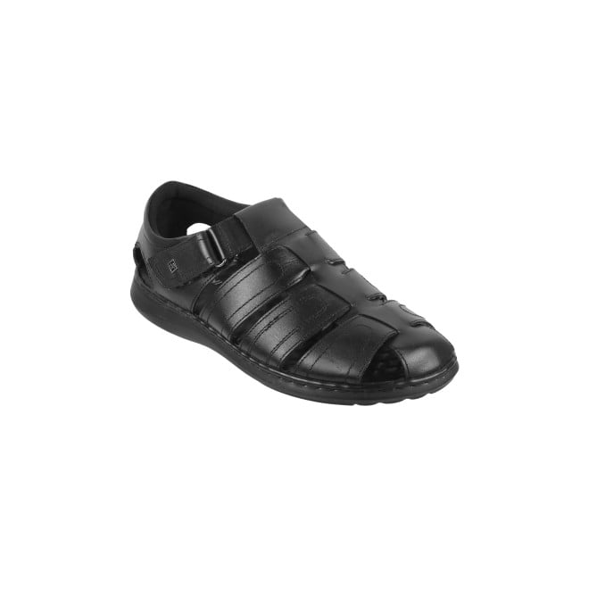 J.Fontini Men Black Casual Sandals (SKU: 60-87-11-40)