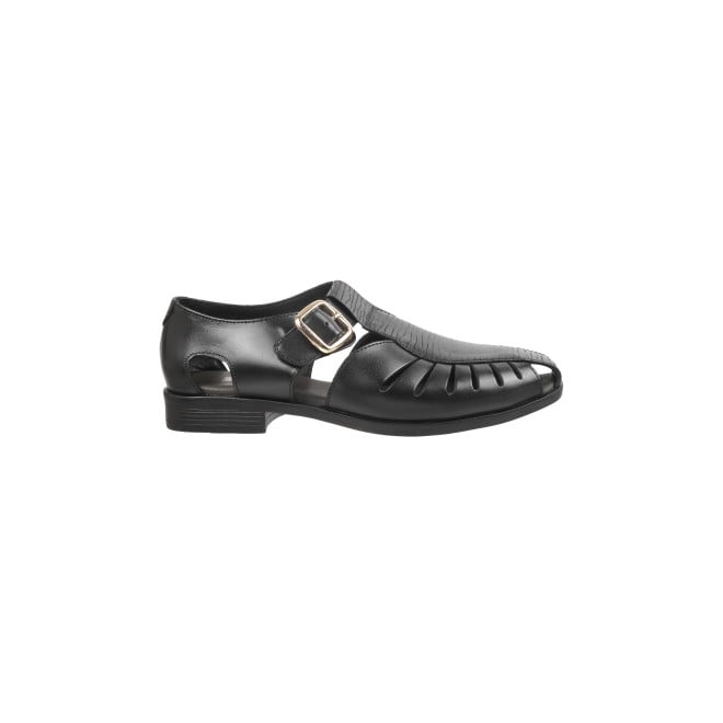 J.Fontini Men Black Ethnic Sandals (SKU: 60-95-11-40)