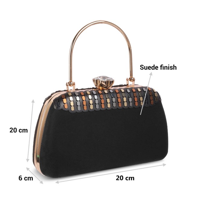 Mochi Women Black Ethnic-Wedding Clutches (SKU: 65-125-11-10)