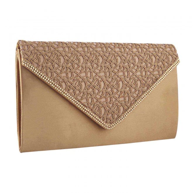 Mochi Antique-Gold Womens Bags Envelope Clutch
