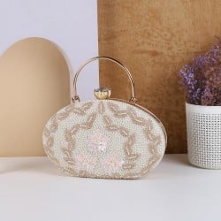 Women Off White Ethnic-Wedding Sling Bag