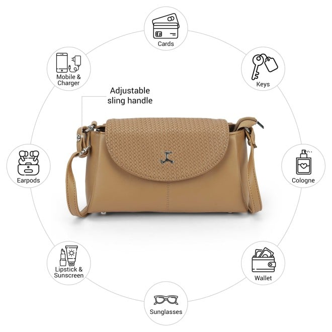 Mochi Women Brown Sling Bag (SKU: 66-1006-12-10)