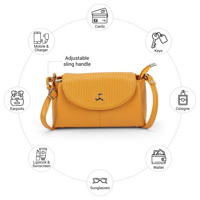 Mochi Women Yellow Sling Bag (SKU: 66-1006-33-10)