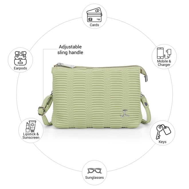 Mochi Women Green Sling Bag (SKU: 66-1007-21-10)