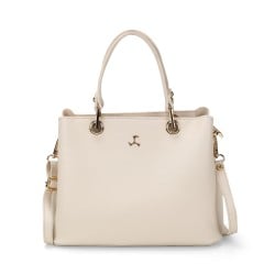 Women Beige Satchel Bag