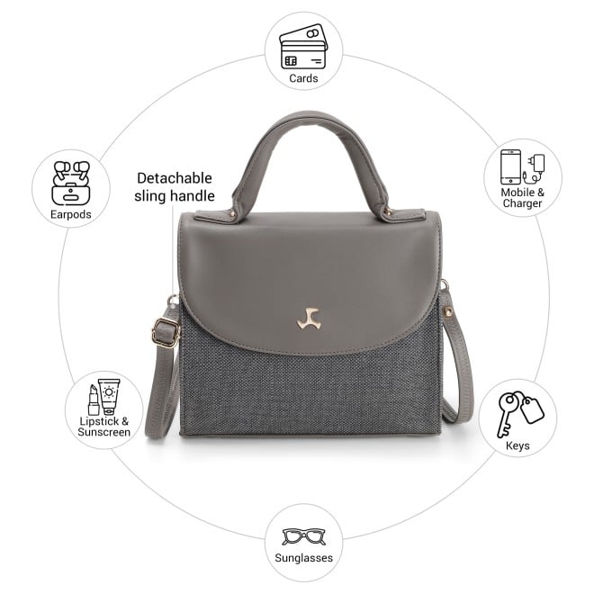 Mochi Women Grey Satchel Bag (SKU: 66-1056-14-10)