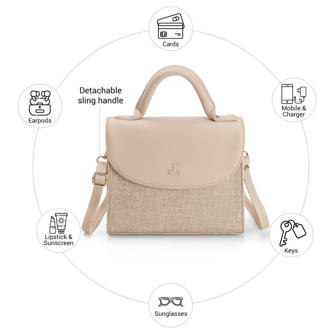 Mochi Women Beige Satchel Bag (SKU: 66-1056-20-10)