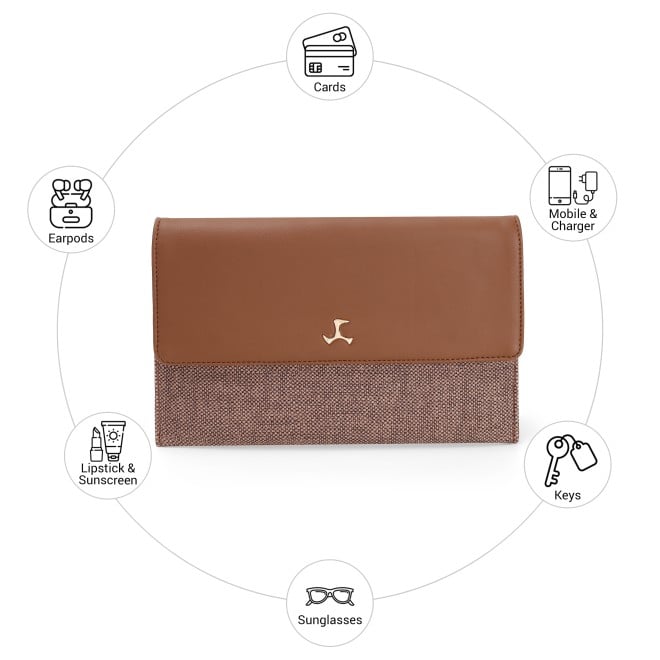 Mochi Women Brown Clutch (SKU: 66-1057-12-10) Mochi Women Brown Clutch (SKU: 66-1057-12-10)