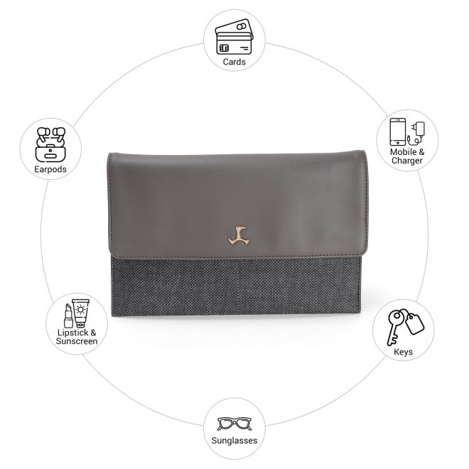Mochi Women Grey Clutch (SKU: 66-1057-14-10)