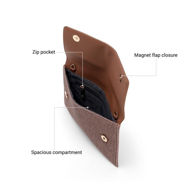 Mochi Women Brown Clutch (SKU: 66-1057-12-10) Mochi Women Brown Clutch (SKU: 66-1057-12-10)