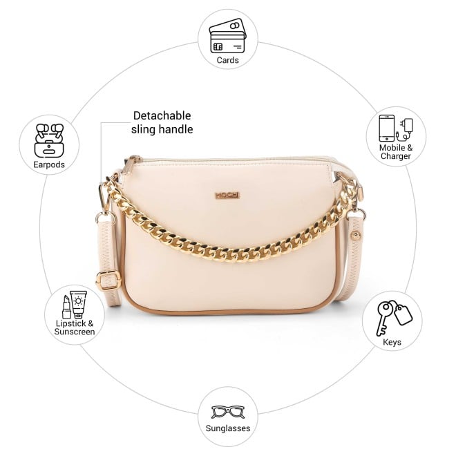 Mochi Women Beige Sling Bag (SKU: 66-1060-20-10)