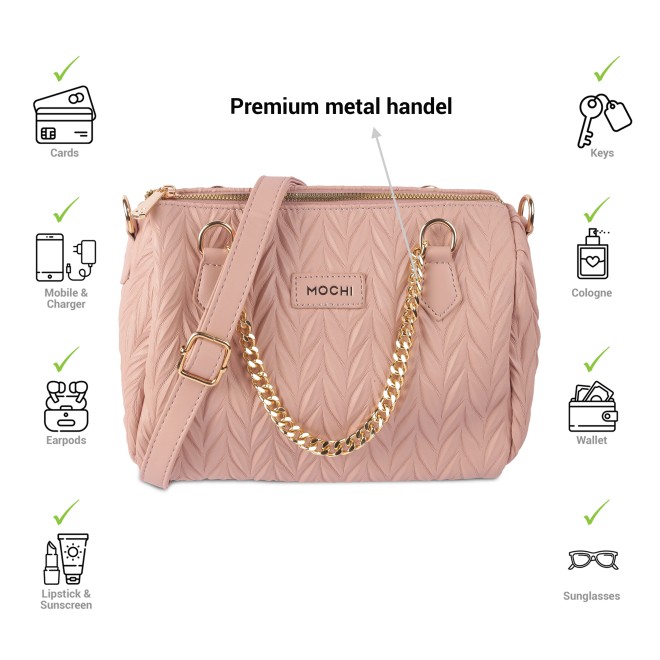 Mochi Women Pink Satchel Bag (SKU: 66-221-24-10)