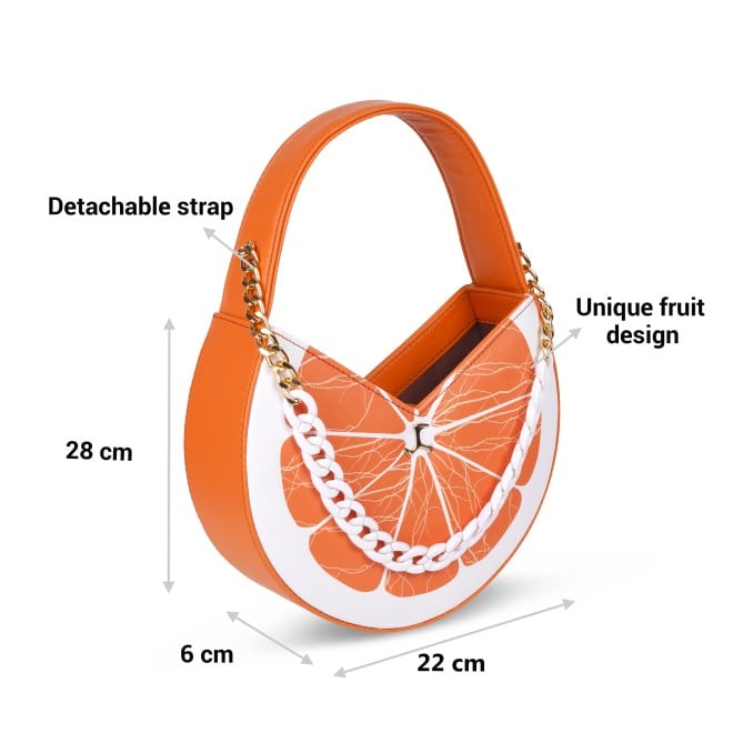 Mochi Women Orange Hand Bags Hobo Bags (SKU: 66-259-25-10)