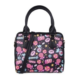 Women Black-Multi Hand Bags Satchel Bags