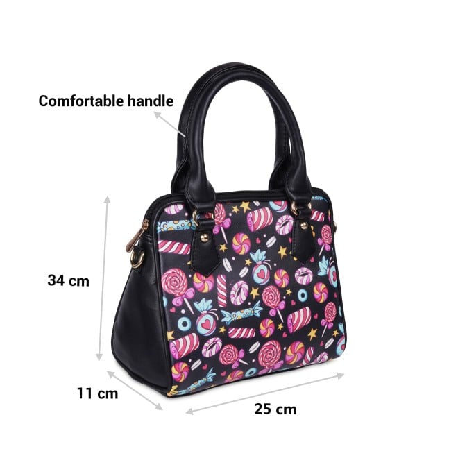 Mochi Women Black-Multi Hand Bags Satchel Bags (SKU: 66-261-53-10)