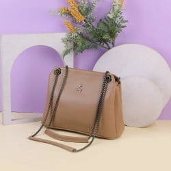 Women Beige Hand Bags Shoulder Bag