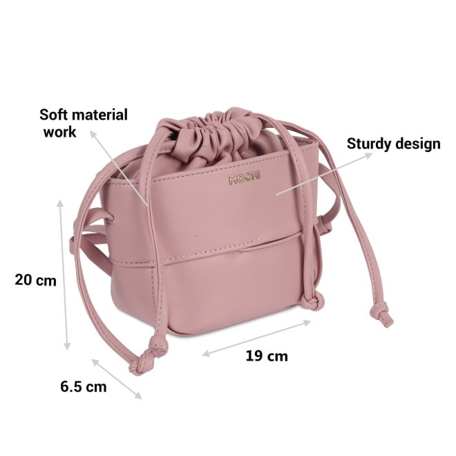 Mochi Women Pink Hand Bags Zip Top Sling (SKU: 66-284-24-10)