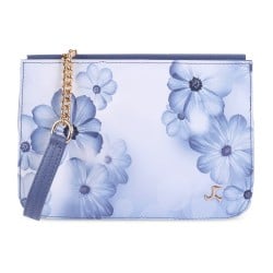 Women Blue Hand Bags Zip Top Sling