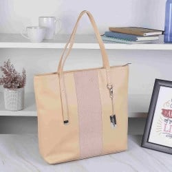 Women Beige Casual Tote Bag