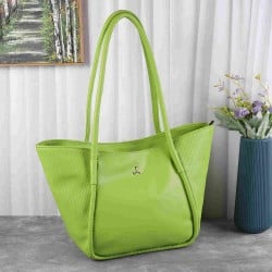 Women Green Casual Tote Bag