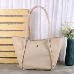 Women Beige Casual Tote Bag