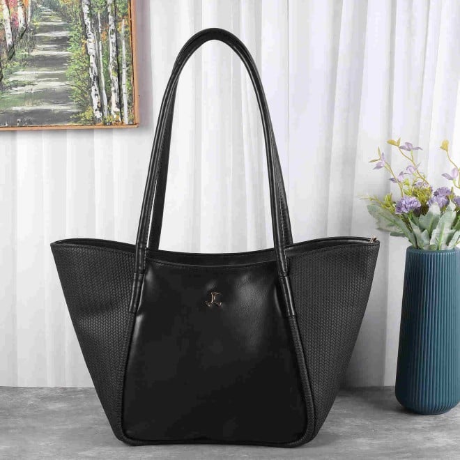 Mochi Women Black Casual Tote Bag