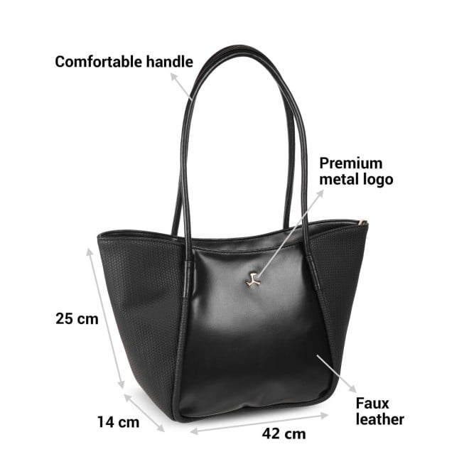 Mochi Women Black Casual Tote Bag (SKU: 66-319-11-10)