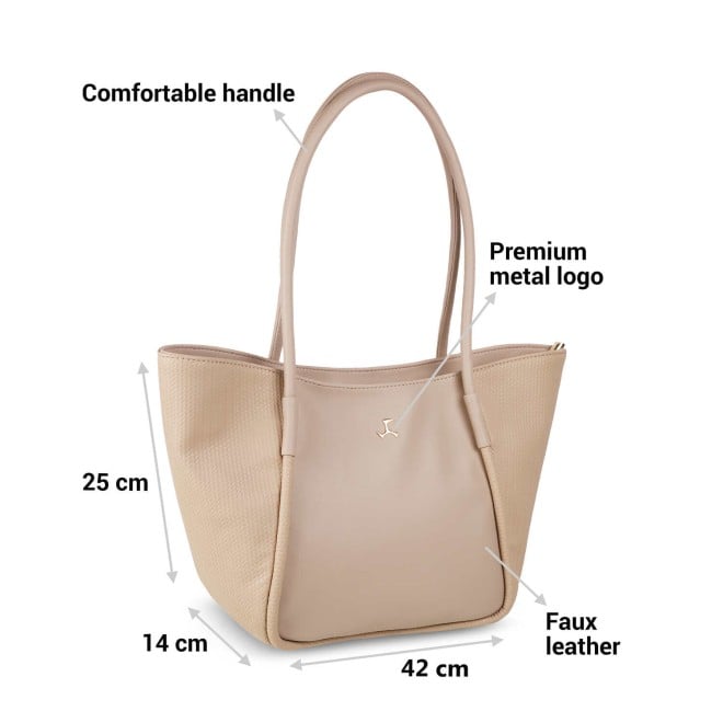 Mochi Women Beige Casual Tote Bag (SKU: 66-319-20-10)