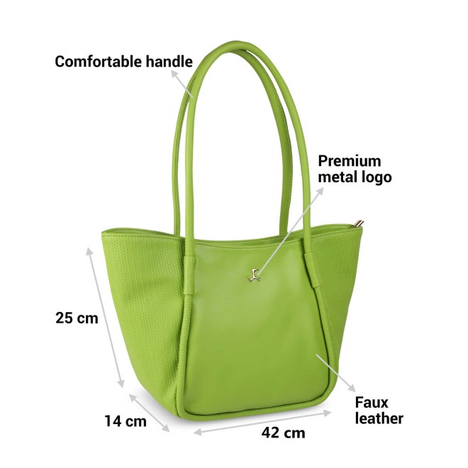 Mochi Women Green Casual Tote Bag (SKU: 66-319-21-10)