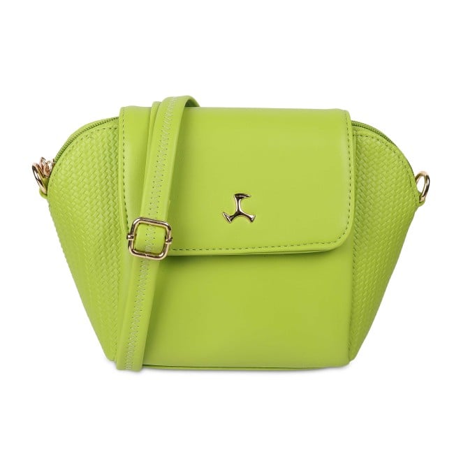 Mochi Women Green Hand Bags Sling Bags