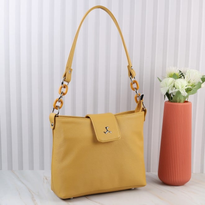 Mochi Women Yellow Casual Shoulder Bag