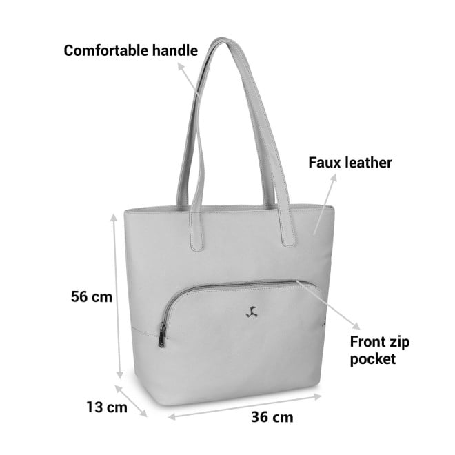 Mochi Women Grey Casual Tote Bag (SKU: 66-327-14-10)