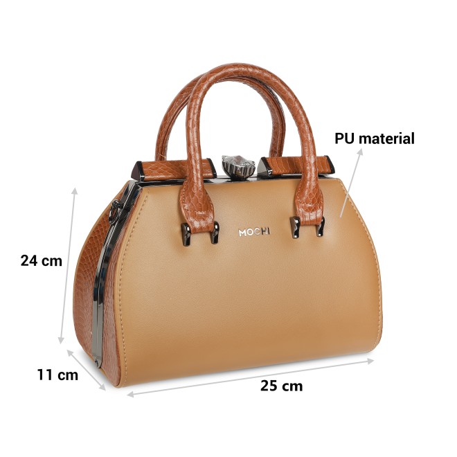 Mochi Women Tan Hand Bags Satchel Bags (SKU: 66-334-23-10)