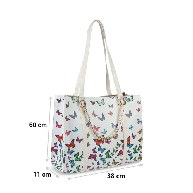 Mochi Women White Casual Tote Bag (SKU: 66-343-16-10)