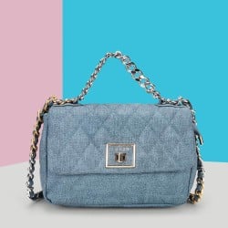Women Blue Casual Sling Bag
