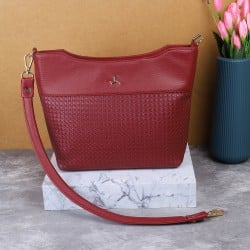 Women Maroon Casual Shoulder Bag