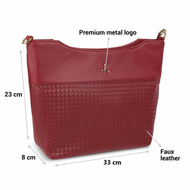 Mochi Women Maroon Casual Shoulder Bag (SKU: 66-358-44-10)