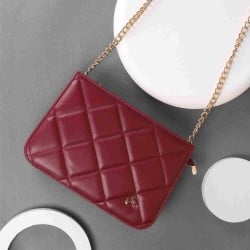 Women Maroon Casual Sling Bag