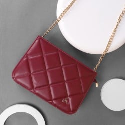 Women Maroon Casual Sling Bag