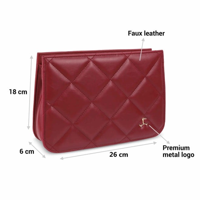 Mochi Women Maroon Casual Sling Bag (SKU: 66-363-44-10)