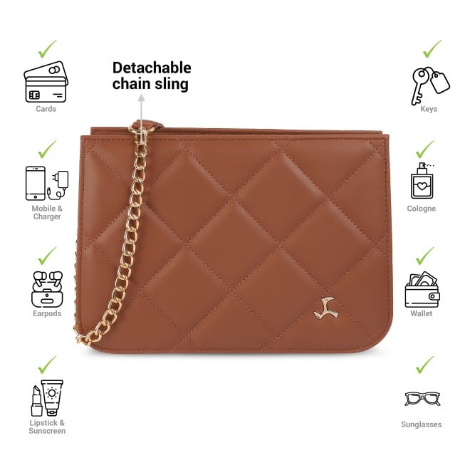 Mochi Women Tan Casual Sling Bag (SKU: 66-363-23-10)