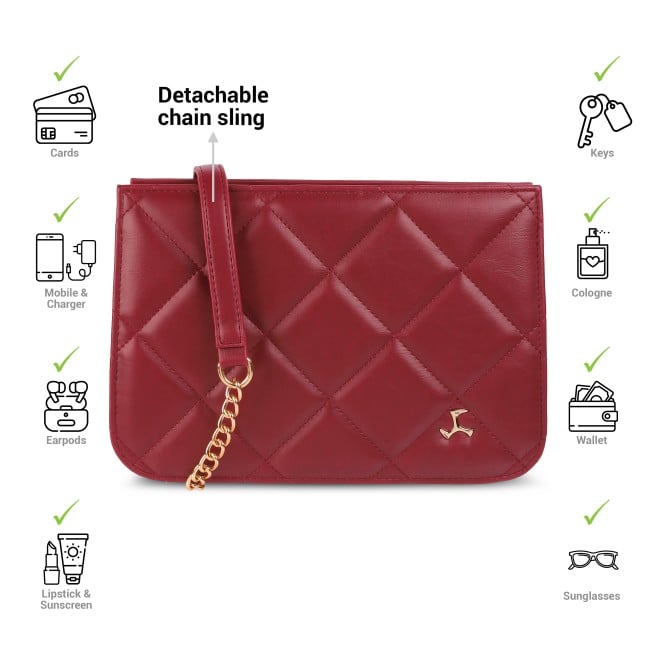 Mochi Women Maroon Casual Sling Bag (SKU: 66-363-44-10)