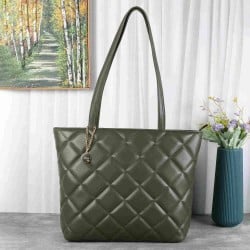 Women Green Casual Tote Bag