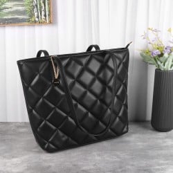 Women Black Casual Tote Bag