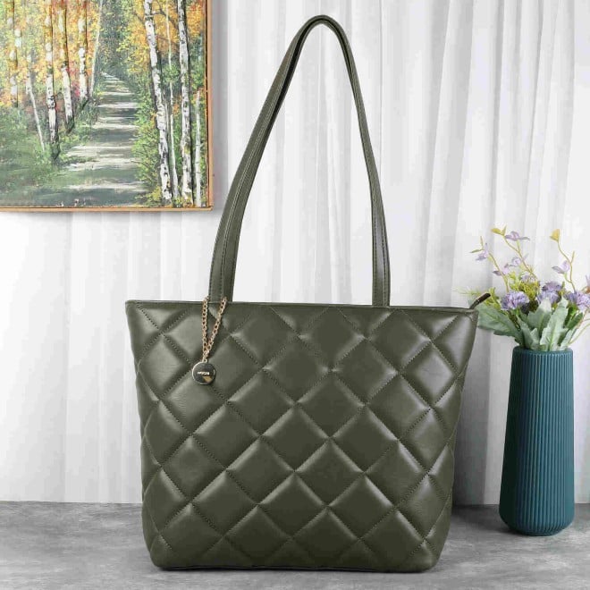 Mochi Women Green Casual Tote Bag (SKU: 66-365-21-10)